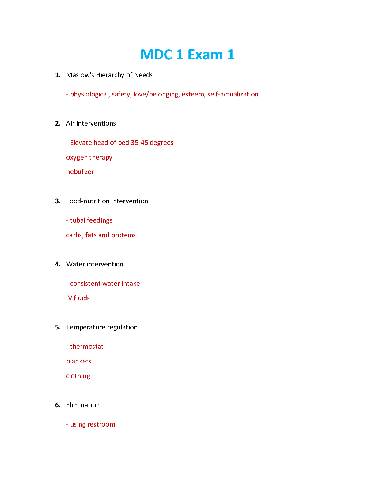 Preview image for NUR 2356 / NUR2356 Exam 1 Study Guide: Multidimensional Care I / MDC 1 Exam 1 Study Guide (Latest 2021/2022) Rasmussen